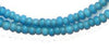 Turquoise White Heart Beads (3mm)