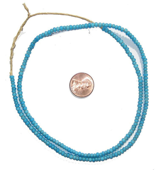 Turquoise White Heart Beads (3mm) - The Bead Chest