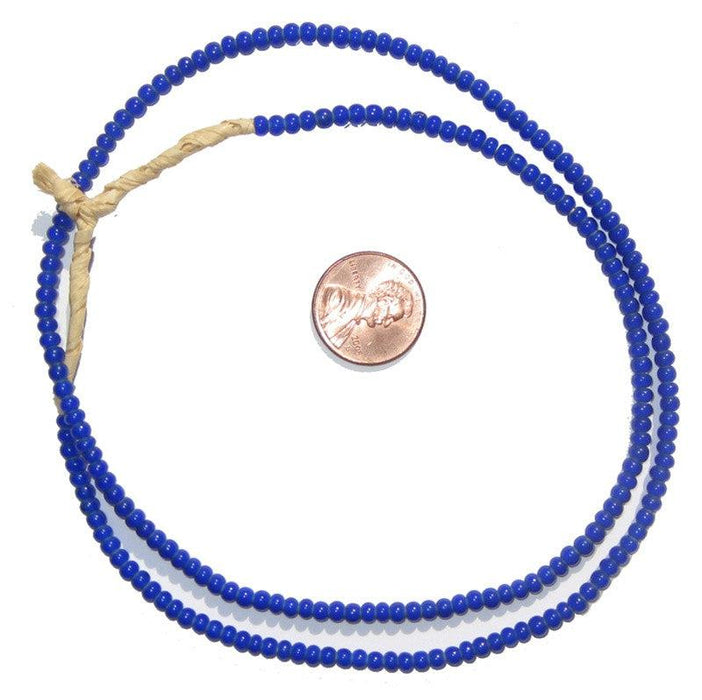 Blue White Heart Beads (4mm) - The Bead Chest