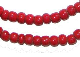 Red White Heart Beads (5mm) - The Bead Chest