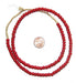 Red White Heart Beads (5mm) - The Bead Chest