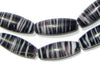 Black Wind Whorl Beads