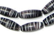 Black Wind Whorl Beads - The Bead Chest