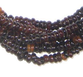 Dark Brown Natural Plant Seed Beads (2 Strands) - The Bead Chest
