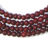 Red Wood Beads (5mm, Round)