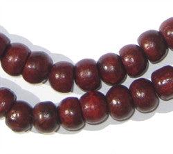 Red Wood Beads (8mm, Round) - The Bead Chest