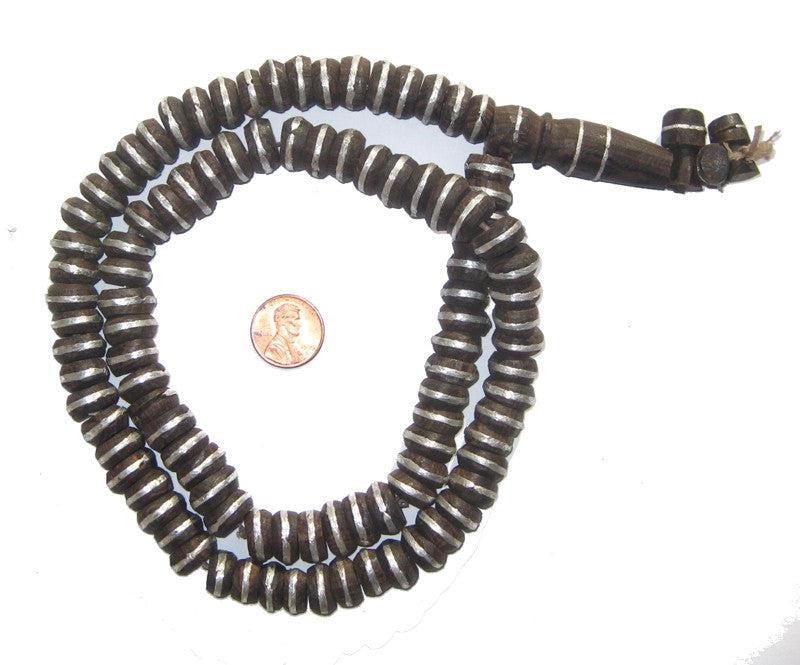 Ebony Mali Prayer Beads (8x13mm) - The Bead Chest